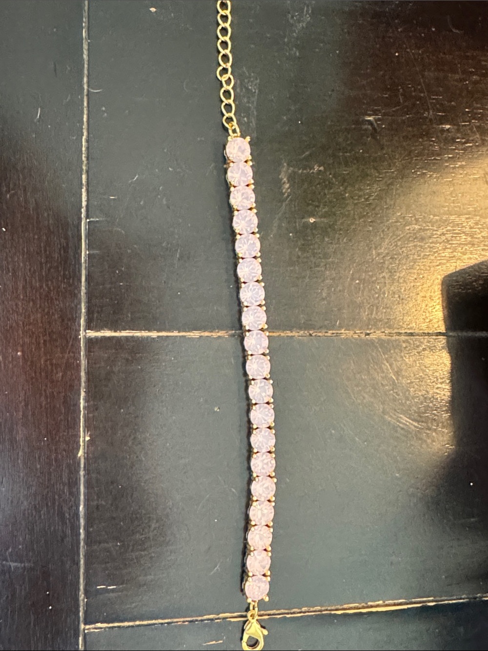Park Lane Gold Bracelet with Pink Crystals